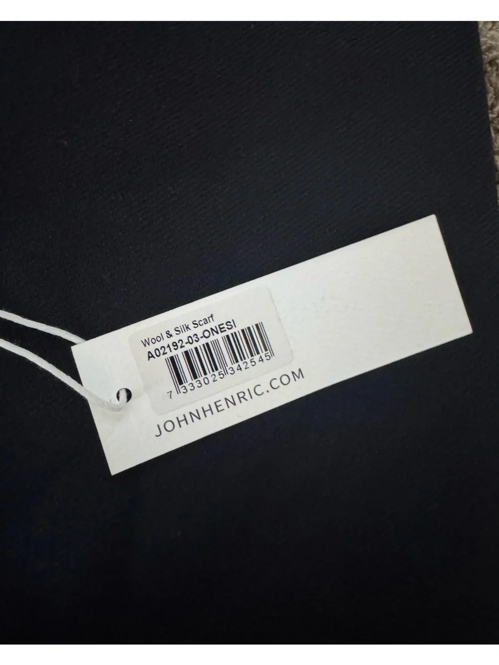 John Henric Blue Scarf Wool Silk